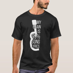 Camiseta Música Roupa Singer Meu Cérebro É 99 Letras De Mús
