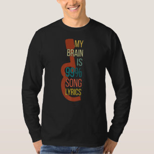 Camiseta Música Roupa Singer Meu Cérebro É 99 Letras De Mús