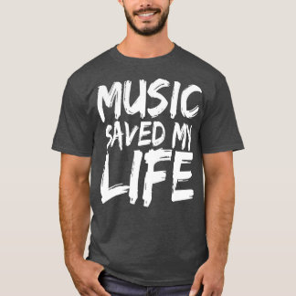 Camiseta Música Salvou Meus Presentes De Sobrevivência De M