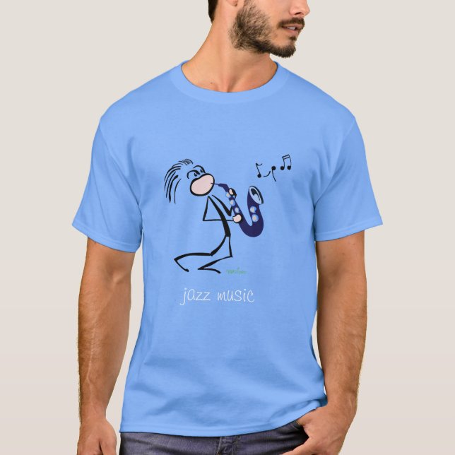 Camiseta Música saxofone Jazz (Frente)