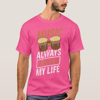 Camiseta Música Sempre Salvou Meu Tambor De Bass De Tambore
