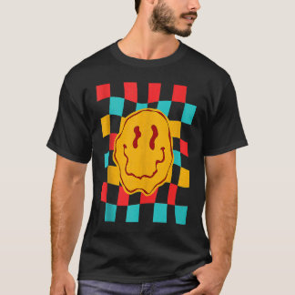 Camiseta Música Techno Acid House Retro Sorriso Groovy Veri