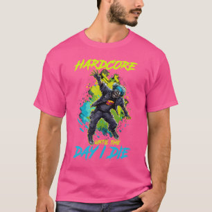 Camiseta Música Techno Hardcore Até o Dia em que Eu Morro E