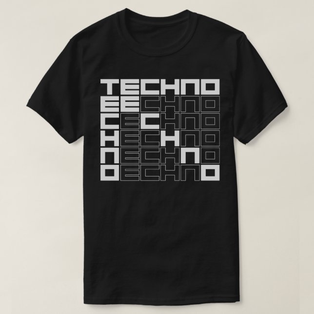 Camiseta música tecno (Frente do Design)