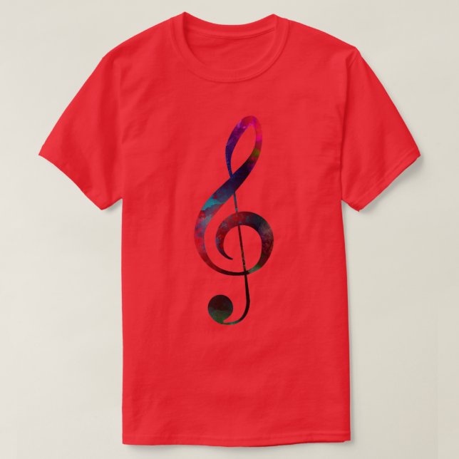 Camiseta música treble clef trebleclef (Frente do Design)