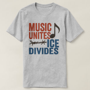 Camiseta Música Une ICE Divide l Ativista dos Direitos Lati