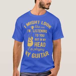 Camiseta Música Violão que eu poderia parecer que estou ouv