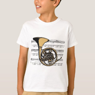 Camiseta Musical 06 B da trompa francesa