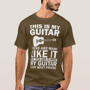 Camiseta Musical Acoustic Guitar Graphic My Guitar Is My B