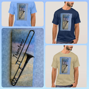 Camiseta Musical Artística de Jazzy Trombone