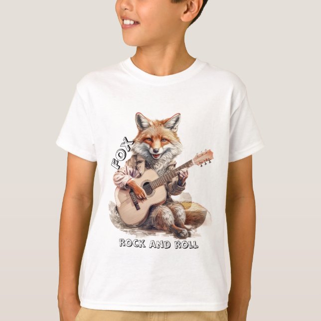 Camiseta musical Caricatura Animal Fox A (Frente)