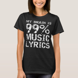 Camiseta Musical da Broadway dizendo Engraçado Meu Cérebro