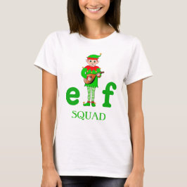 Camiseta Musical de Elf Squad de Natal Moderno