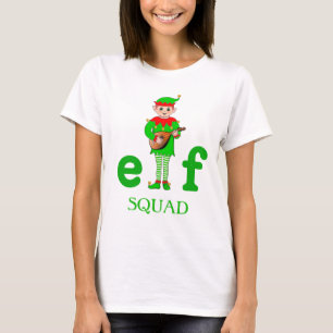 Camiseta Musical de Elf Squad de Natal Moderno