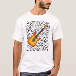 Camiseta Musical de Guitarra Elétrica