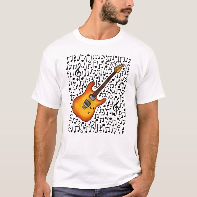 Camiseta Musical de Guitarra Elétrica (Frente)
