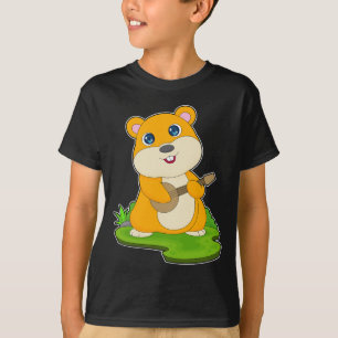 Camiseta Musical de Hamster Música de Violão