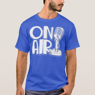 Camiseta Musical de rádio de Podcasting de microfone de com