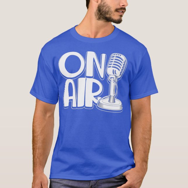Camiseta Musical de rádio de Podcasting de microfone de com (Frente)