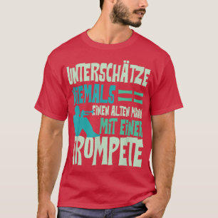 Camiseta Musical de Velho Homem-Trompete