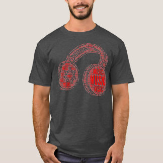 Camiseta Musical DJ Fones de ouvido