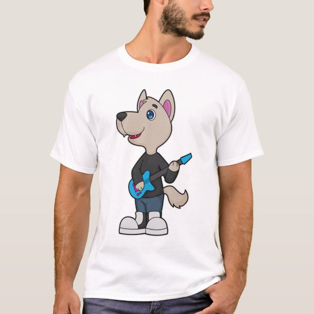 Camiseta Musical do Cão Música do Violão (Frente)