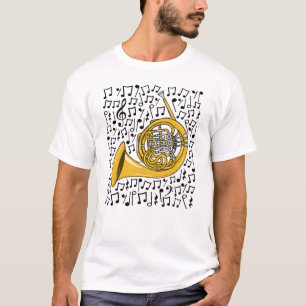 Camiseta Musical do Corno Francês Brass Musical
