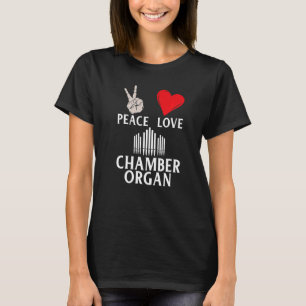 Camiseta Musical do Instrumento Musical de Órgãos de Câmara
