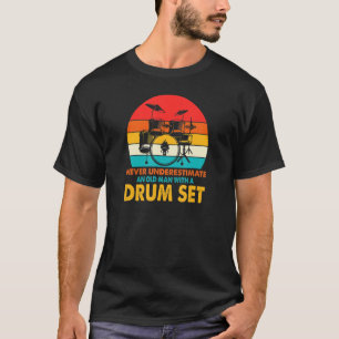Camiseta Musical do kit do tambor do jogador Legal do tambo