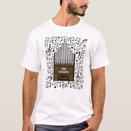 Camiseta Musical do Orgão da Igreja - Músico Organista