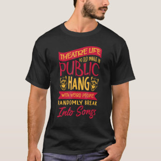 Camiseta Musical do teatro Ator Drama Entertainment Broadwa