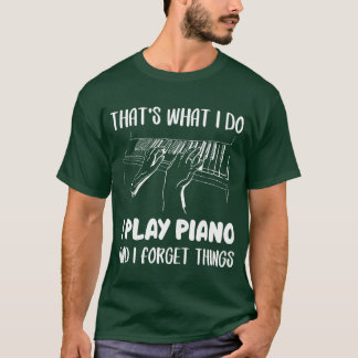 Camiseta Musical Eu Toco Piano E Esqueci O presente musical