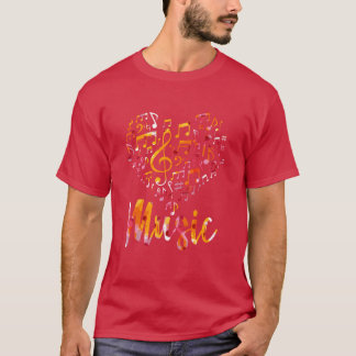 Camiseta Musical Gift Musical Instrumento Musical Notesrebl