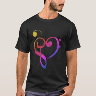 Camiseta Musical He Colorful Theme Music Hoddie