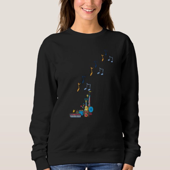 Camiseta Musical Instruments And Musical Notes (Frente)