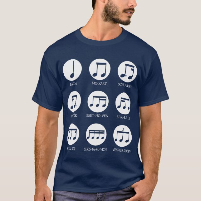 Camiseta Musical Notes Classical Music Composereacher engra (Frente)