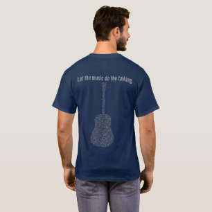 Camiseta Musical Notes Guitar Deixa A Música Falar