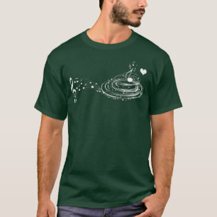 Camiseta Musical Notes Music PaperText Em Treble Clef