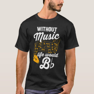 Camiseta Musical Notes Musical Sem Música Vida Seria B
