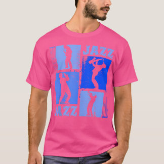 Camiseta Musical saxofonista Jazz Musical Blue Music