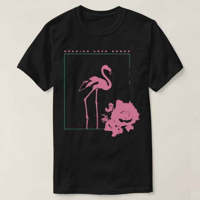 Camiseta Músicas de amor em espanhol Flamingo (Frente do Design)