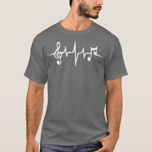 Camiseta Músicas de batida cardíaca tocas pílulas de música