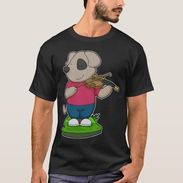 Camiseta Músicas do Músico do Cão Violino (Frente)
