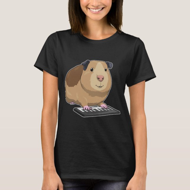 Camiseta Músicas do teclado do Hamster Musical (Frente)