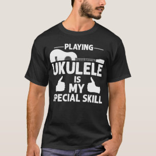 Camiseta Músicas do Violão-Havaí Jogadores Ukulele Player M