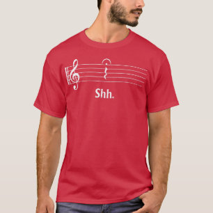 Camiseta Músicas Engraçadas Musicas Shh Quarter Rest E Fe