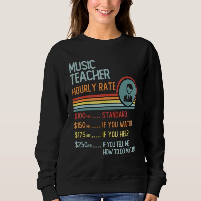 Camiseta Musician Hourly Rate  Retro Job Title (Frente)