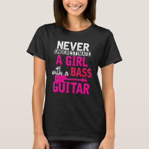 Camiseta Músico Baixista Garotas Baixista Mulheres Baixo G