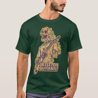 Camiseta Músico de Banda de violão elétrico EGuitar Skeleto