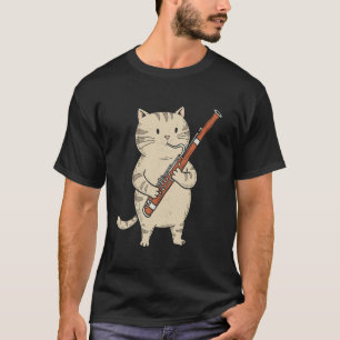 Camiseta Músico de Catão de Fagote Engraçado Retro Fofo Ban